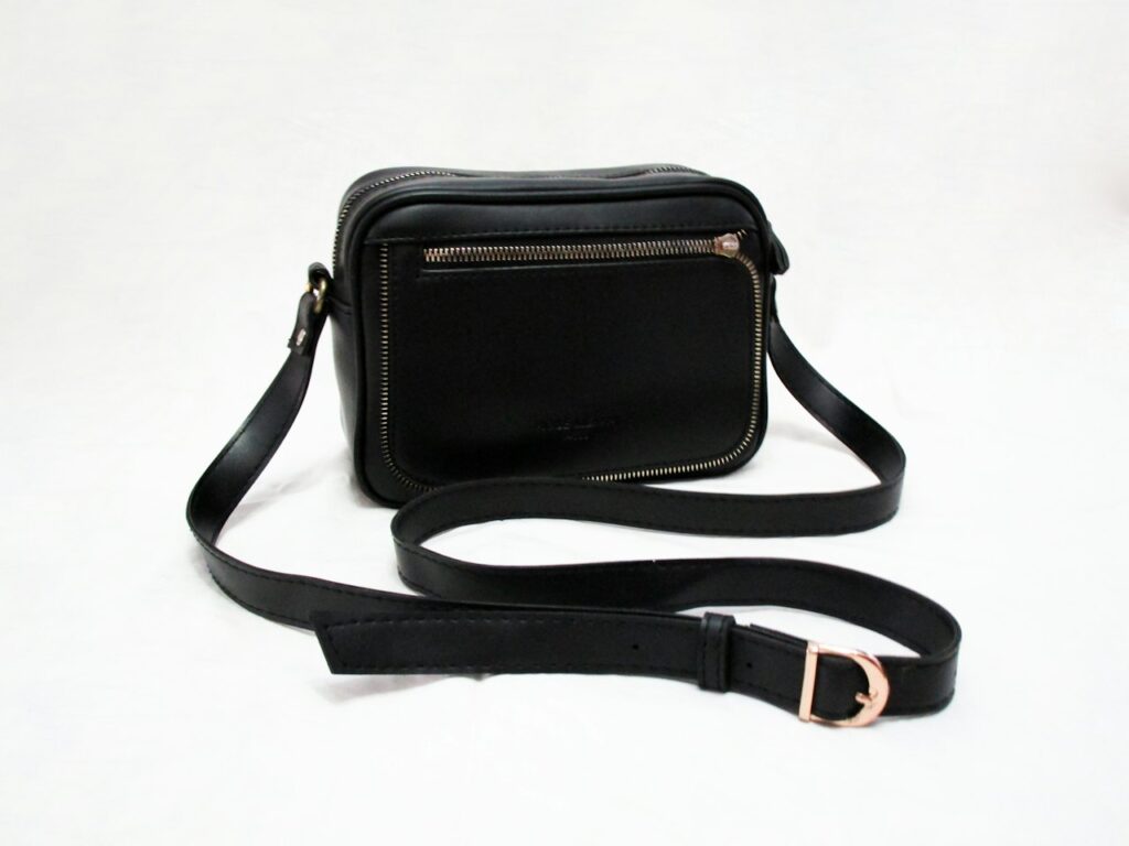 Faux Leather Mini Shoulder Bag with Chain